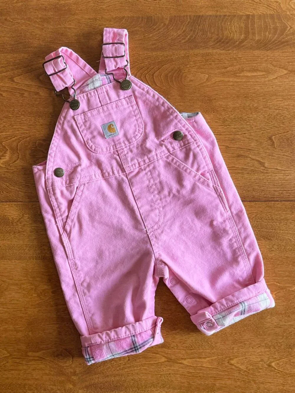 Carhartt flannel-lined pink overalls 3m